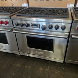 Wolf 36”Wide Dual Fuel Range Stove Stainless Steel 