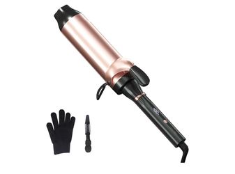 Hahahope 2” Curling Iron – Large Barrel with Clamp, LCD Display, 8 Temp Settings, Global Voltage
