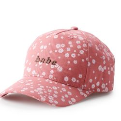 Mini Baseball Hat Kids Size -LC  Lauren Conrad Ditzy Floral-Organic Cotton-Pink