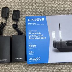 LINKSYS MR9000 AC3000 Router with 3 Mesh Access Points 