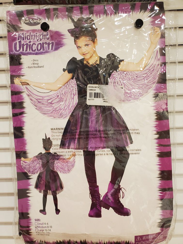 Midnight Unicorn Girl's Costume