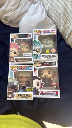 Funko Pop Lot of 4 Anime & Marvel