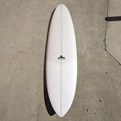 7'1" Twin Fin ANVIL Mid Length Surfboard Similar To CI Mid Twin New 