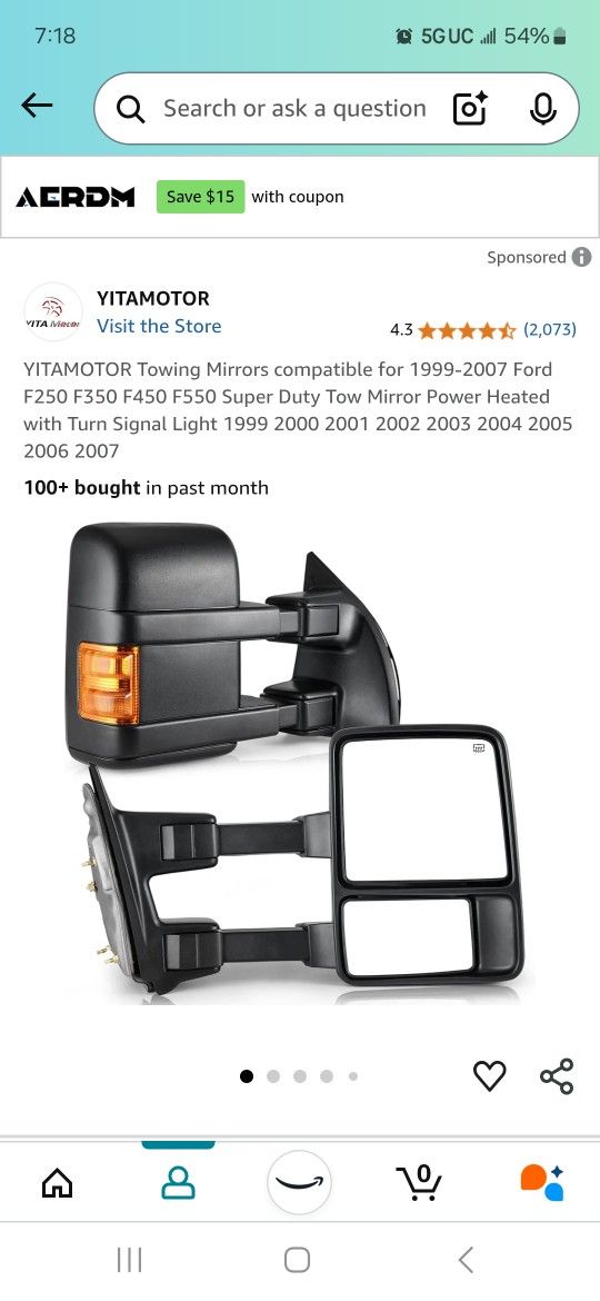 Brand New Towing Mirrors For 2007 -2009 Ford F250 75 $