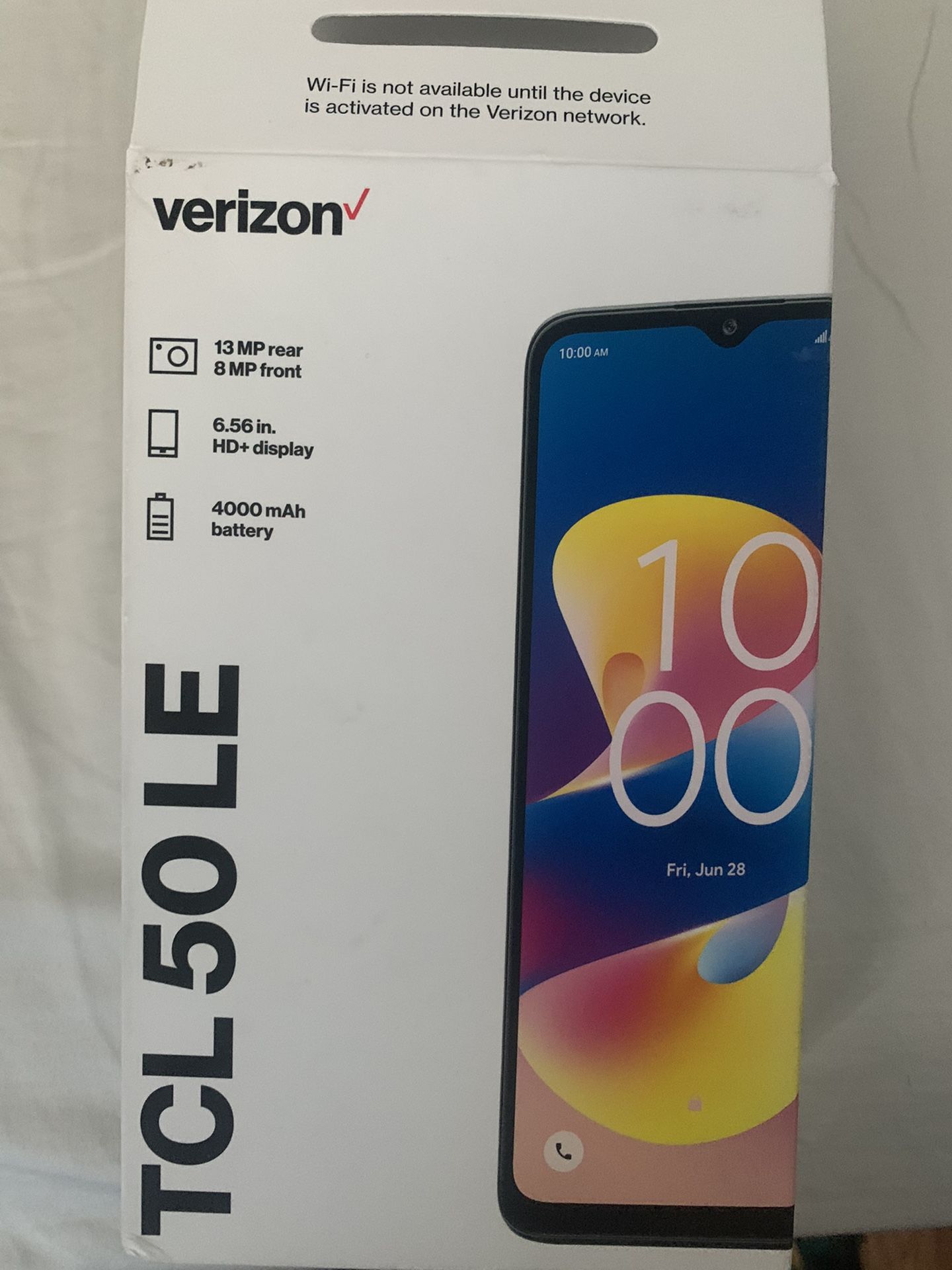 New Open Box TCL 50 LE Verizon Android Phone NOT UNLOCKED . VERIZON ONLY . Firm