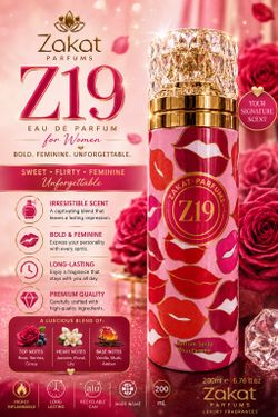 Zakat Z19 Eau de Parfum for Women – 200ml / 6.76 oz 💋