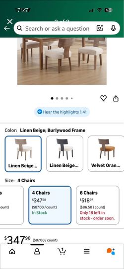 Dinning room chairs