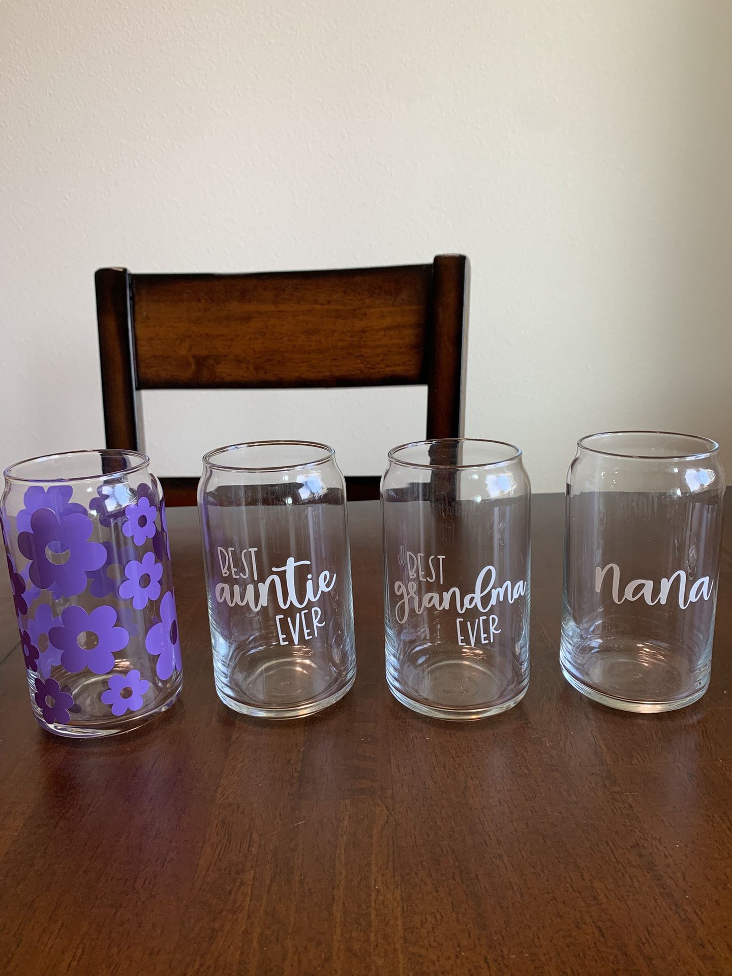 Glass Cans With Lids And Straws