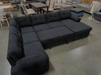 New! Upholstered Large Sectional sofa Bed, Sectional, Sofa, Sofabed, Sofa Bed, Sleeper Sofa, Sectional Sofa With Pull-out Bed, Large Sofa With Storage