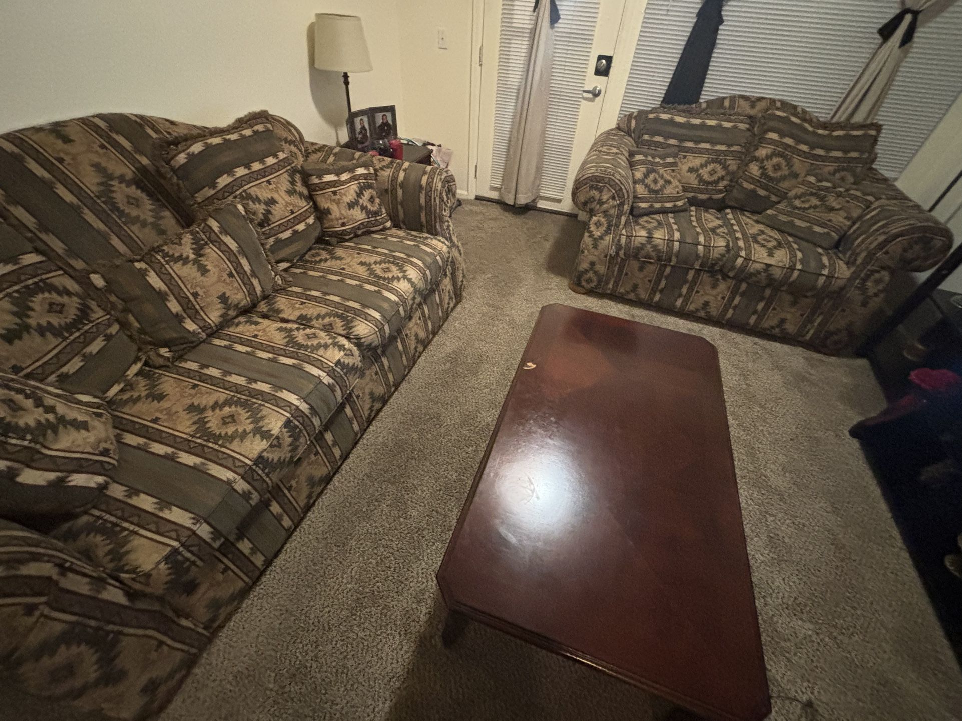 SturdyWood Sofa And Loveseat Set