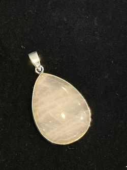 Rose Quartz Sterling Silver Pendant
