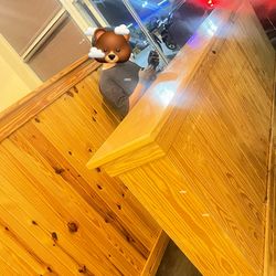 Large wooden wall divider