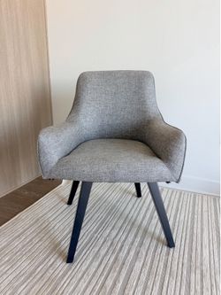 Crate & Barrel Harvey Swivel Accent Chair, Gray