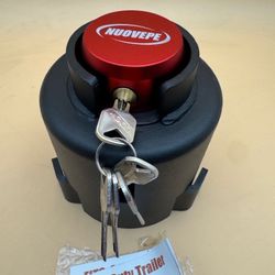 Trailer Lock Fits 2 5/16 Inch Couplers, Secures Safety Chains Anti-Theft, Red