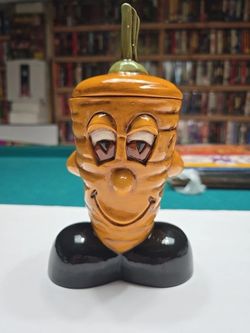 Vintage 1973 Decorative Ceramic Carrot Jar, Whimsical, Gare Kitchen Candy Jar
