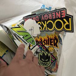 Lot of 500+ vintage surf/skate stickers