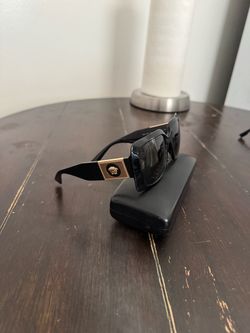Versace Black Sunglasses with Gold Medusa Detail