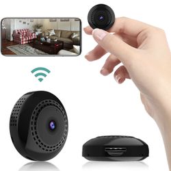 Mini Spy Camera WiFi Wireless Hidden Cameras for Home Security Surveillance with Video 1080P Small Portable Nanny Cam with Phone App, Motion Detection
