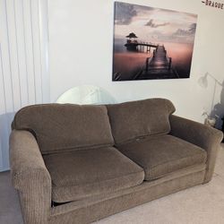 Sleeper Couch With Pull Out Bed-Big Brown Loveseat 