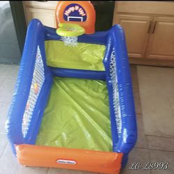 3 in one basketball, football and soccer inflatable play center. 