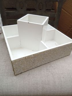 Rhinestone Desk Organizer with Pen Holder