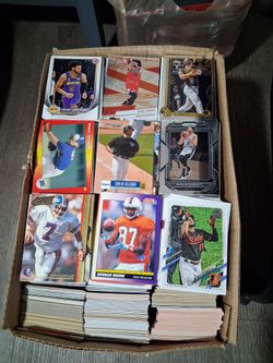 2 Medium boxes of Mixed Sports cards Various years  40$ Each