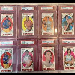 1969 Topps Basketball  Complete Set  8 of them Are Graded And The Remaining ate Raw....