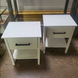 Set Of Two White Nightstands (New In A Box)