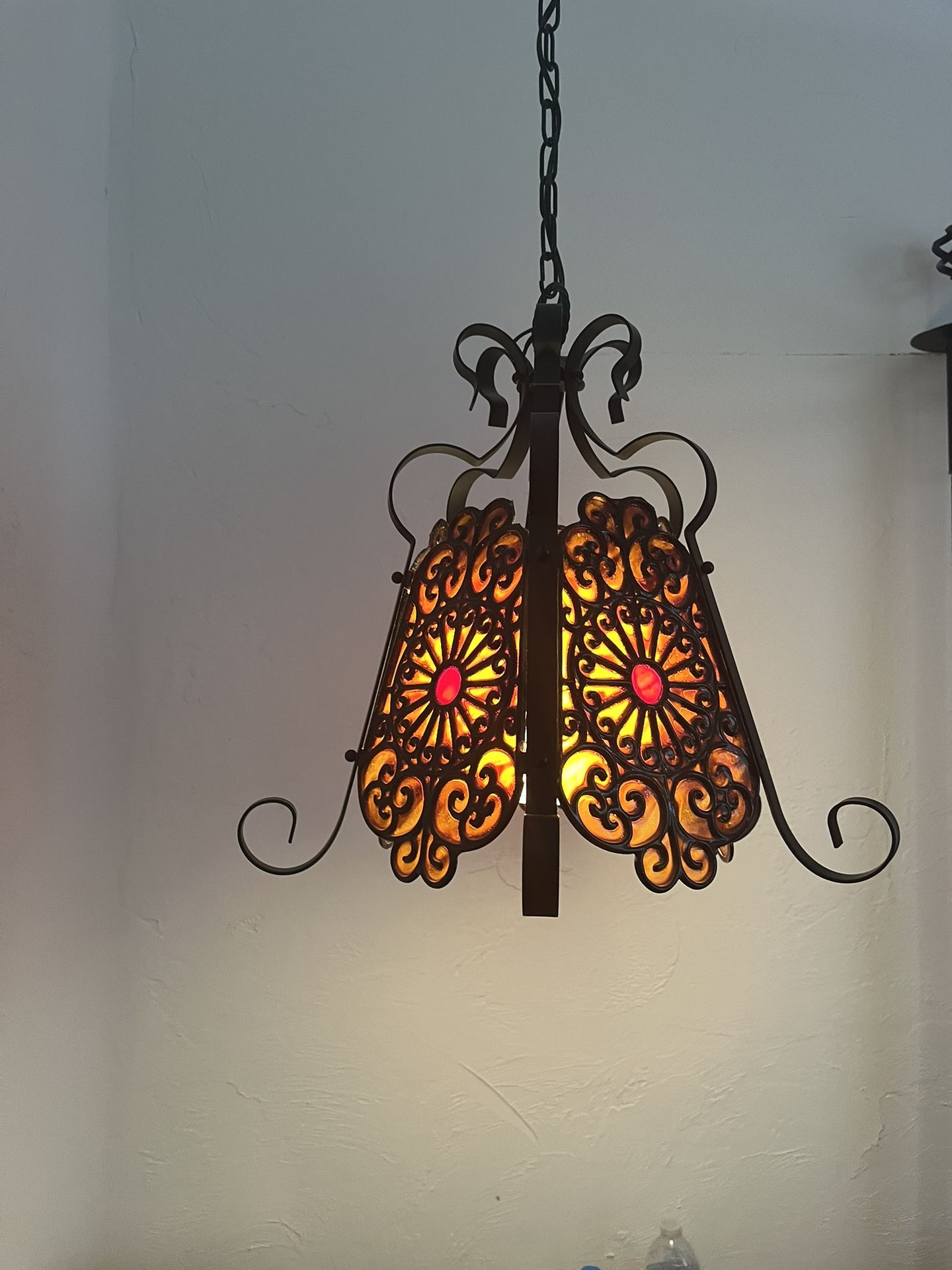  2  Antique Spanish Hanging Lamps