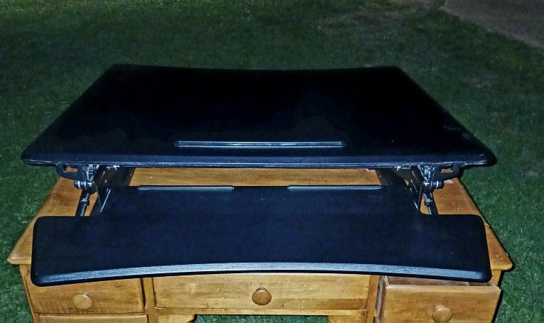 Black Sit Stand Desk Top