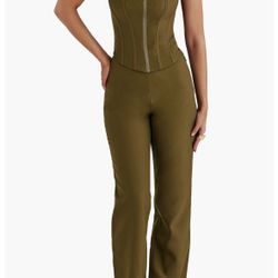 Mistress Rocks Strapless Corset Jumpsuit