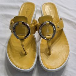 Cole Haan X Nike Air Yellow Wedge Sandals