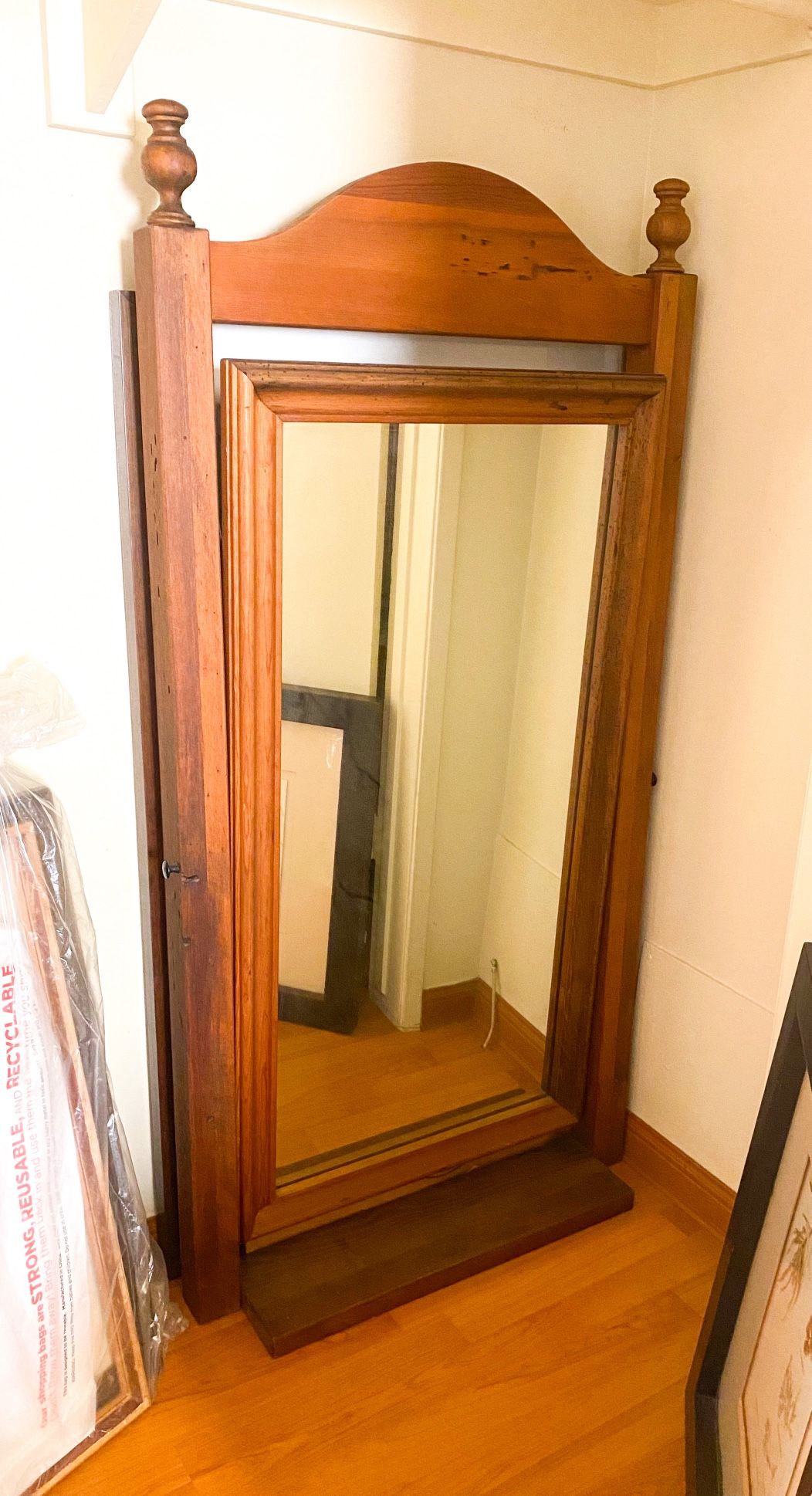 #1960s Brown Saltman Mid-century Solid Walnut mirror