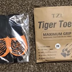 Medium Orange Anti Slip Dog Socks