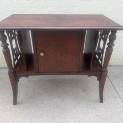 Vintage Mid Century Style Record Player Console Cabinet /  Record Storage Cabinet - 26x13x22 