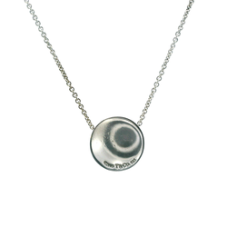 Tiffany & Co. Sterling Silver 1837 Concave Circle Charm Pendant Necklace