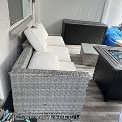 Patio furniture and table w/ Glass Top