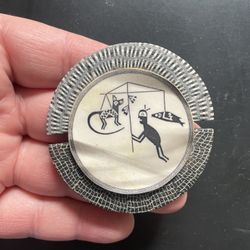 Charles T. Mayer 2.5” Studio Art Pin, Ohio Artisan