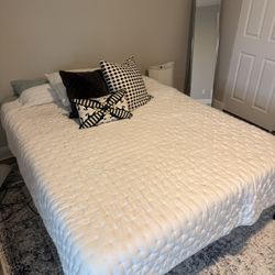 Queen Bed Frame & Mattress