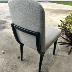 Two Black Dining Chairs 