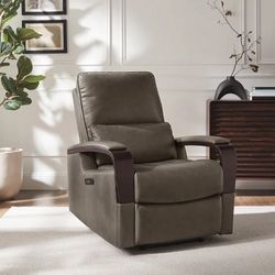 Shayne Leather Power Recliner with Power Headrest $300