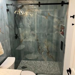 Shower Door And Mirror