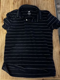 H&M XS Shirt Black w/ White Stripes