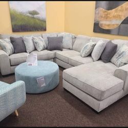 🍄 Ardsley 4-Pieces Sectional with Chaisee | Ottoman| Loveseat | Couch | Sofa | Sleeper| Living Room Furniture| Garden Furniture | Patio Furniture