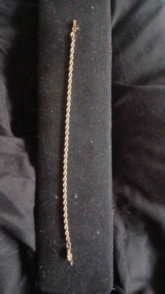 14k Rope Bracelet 7in