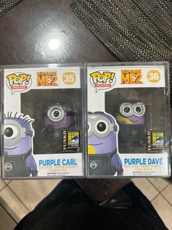 Funko Pop! Despicable Me 2 Purple Carl & Purple Dave #35 #36 SDCC 2014