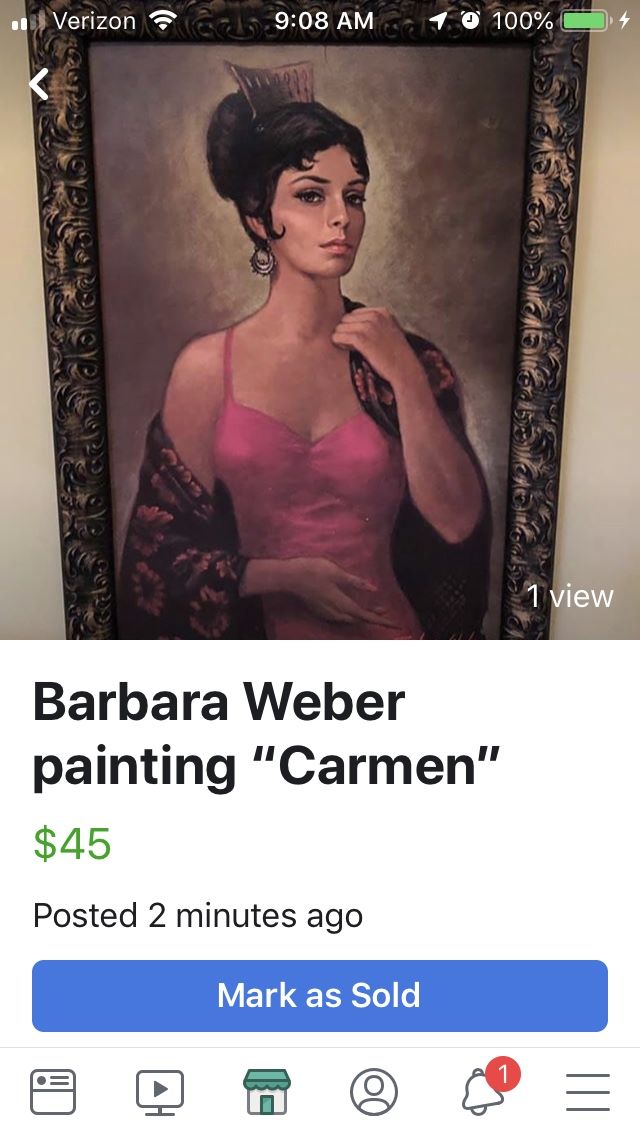 Art- “Carmen” Painting by Barbara Weber