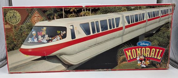 Vintage Walt Disney World Monorail Toy Set With Track In Original Box