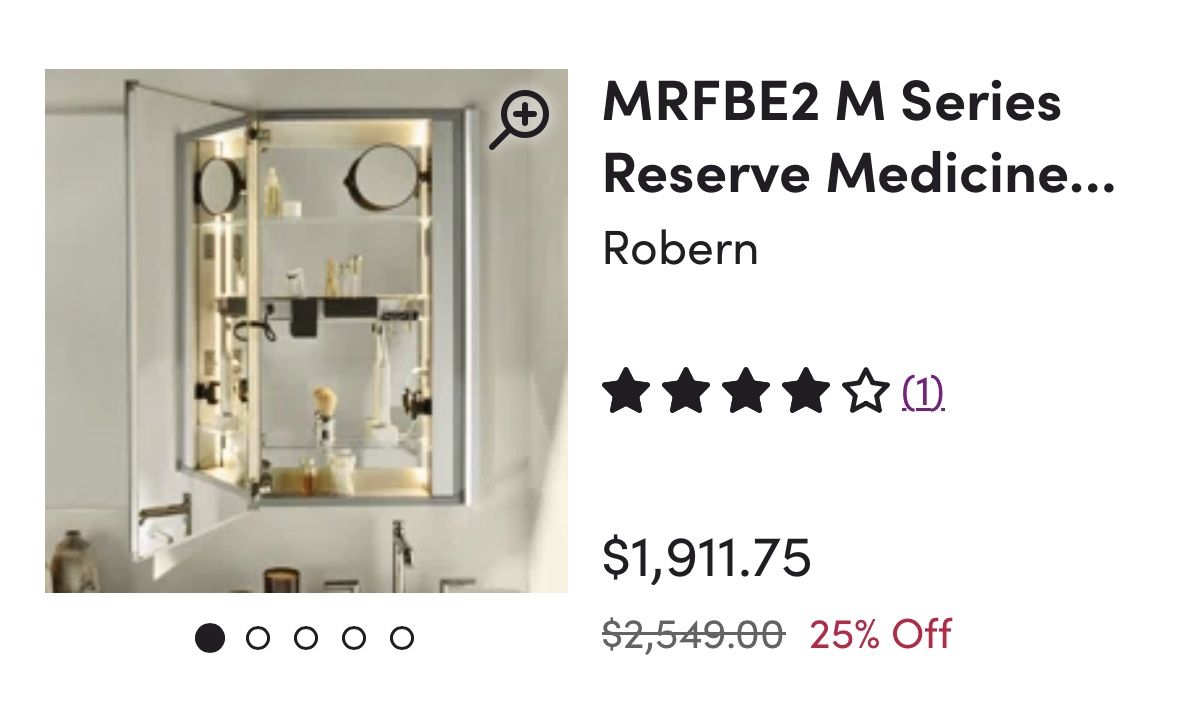 Robern Medicine Cabinet (Brand New)