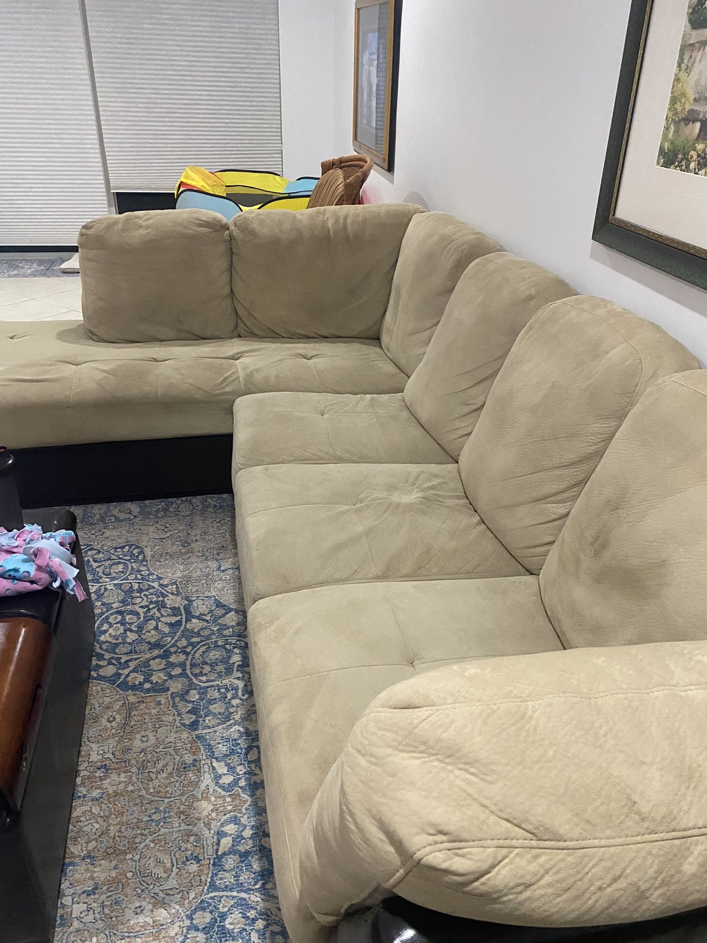 L- shaped Microfiber Couch
